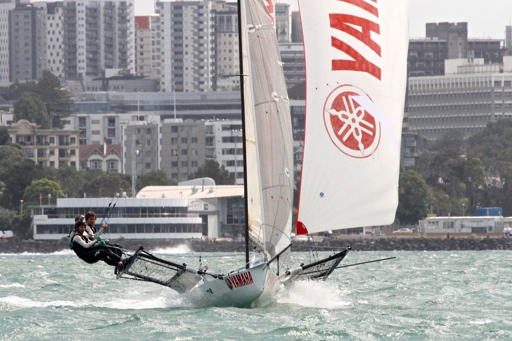 Yamaha 2 - 18ft skiff Nationals - Day 1, January 19, 2013 © Richard Gladwell www.photosport.co.nz